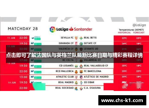 点击即可了解法国队与英格兰队最新比赛日期与精彩赛程详情
